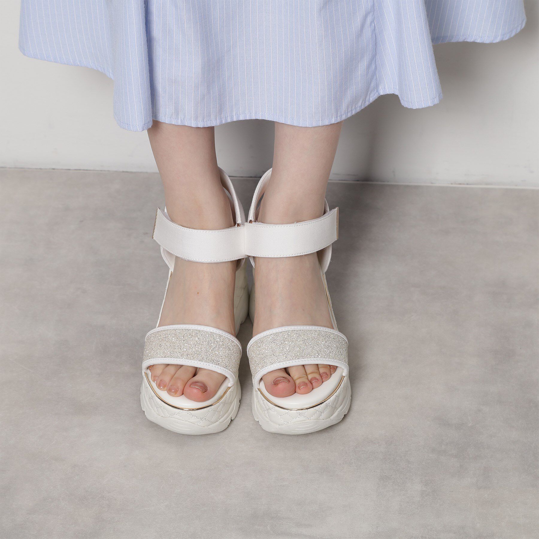 ESPERANZA「キルティングウェッジソールスポサン」|サンダル|