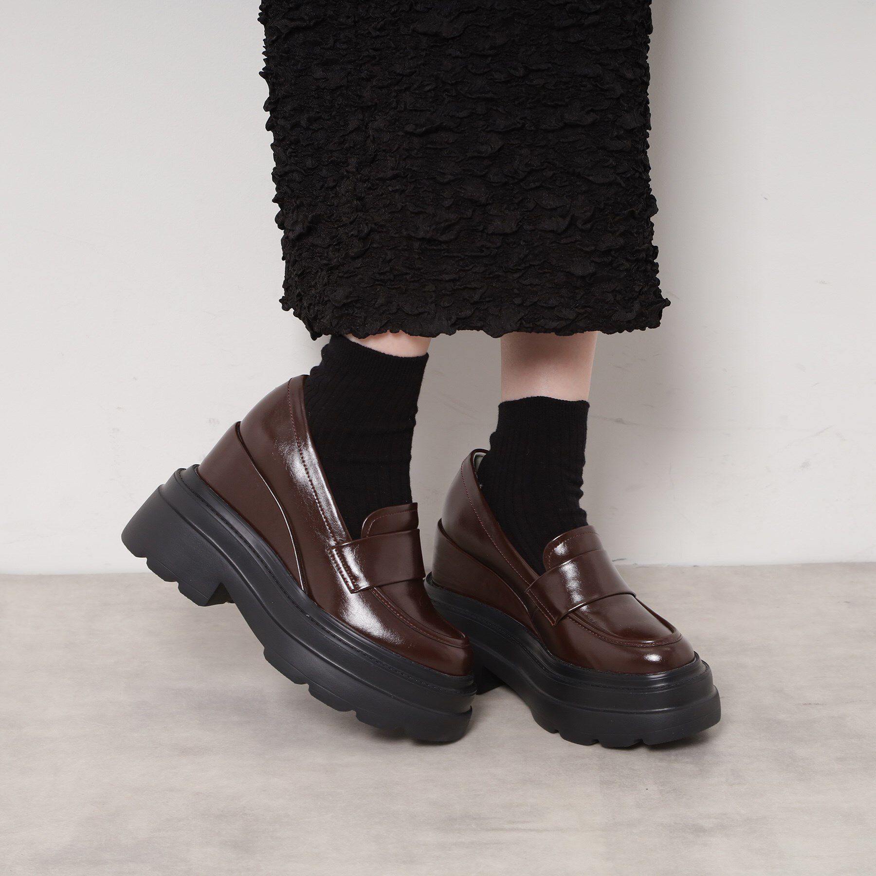 ESPERANZA「【EC先行販売】ボリューム厚底ローファー」|パンプス|