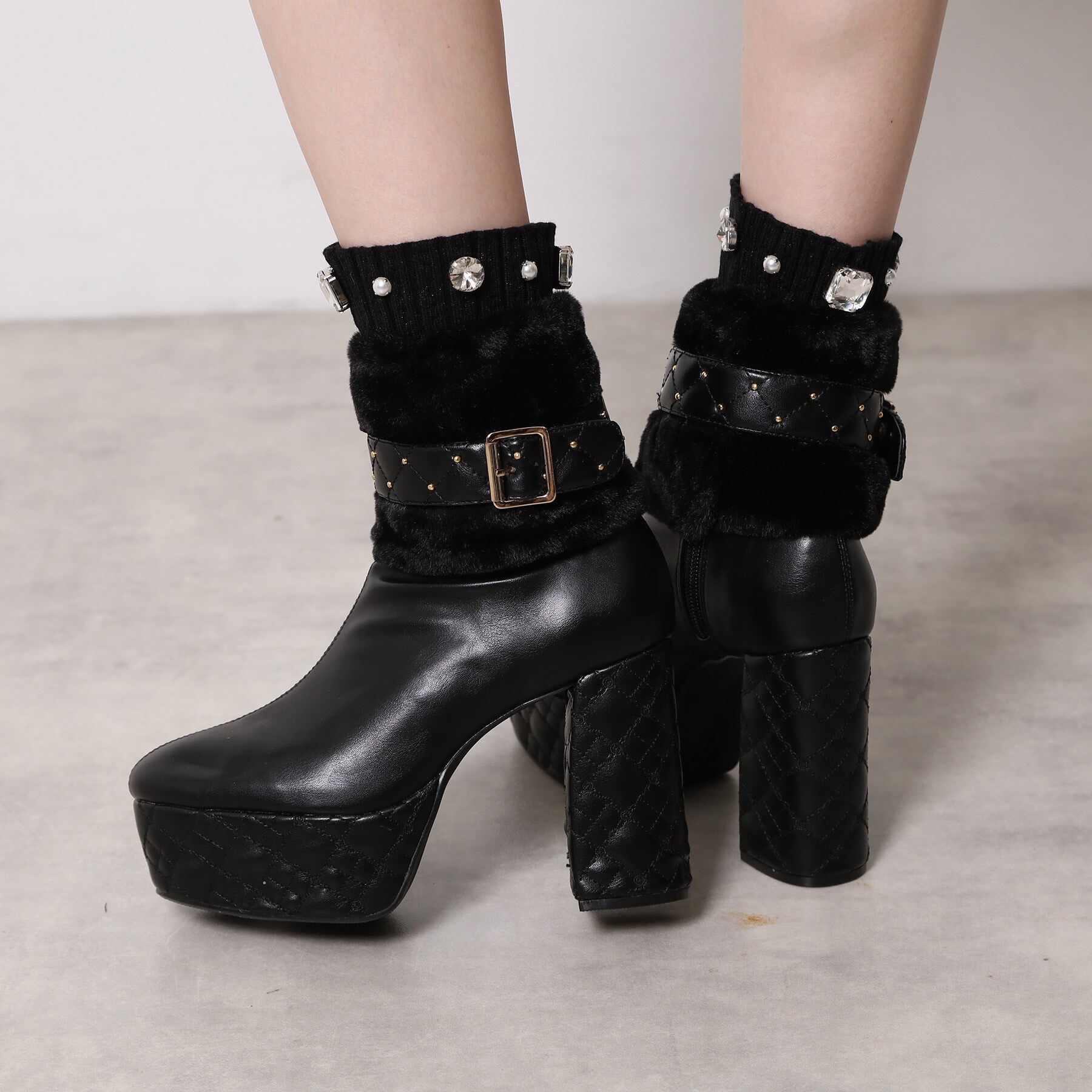 ESPERANZA「【ラク盛り／ショートブーツ】リピーター続出／脚長美脚 マルチWAYショートブーツ」|ショートブーツ|