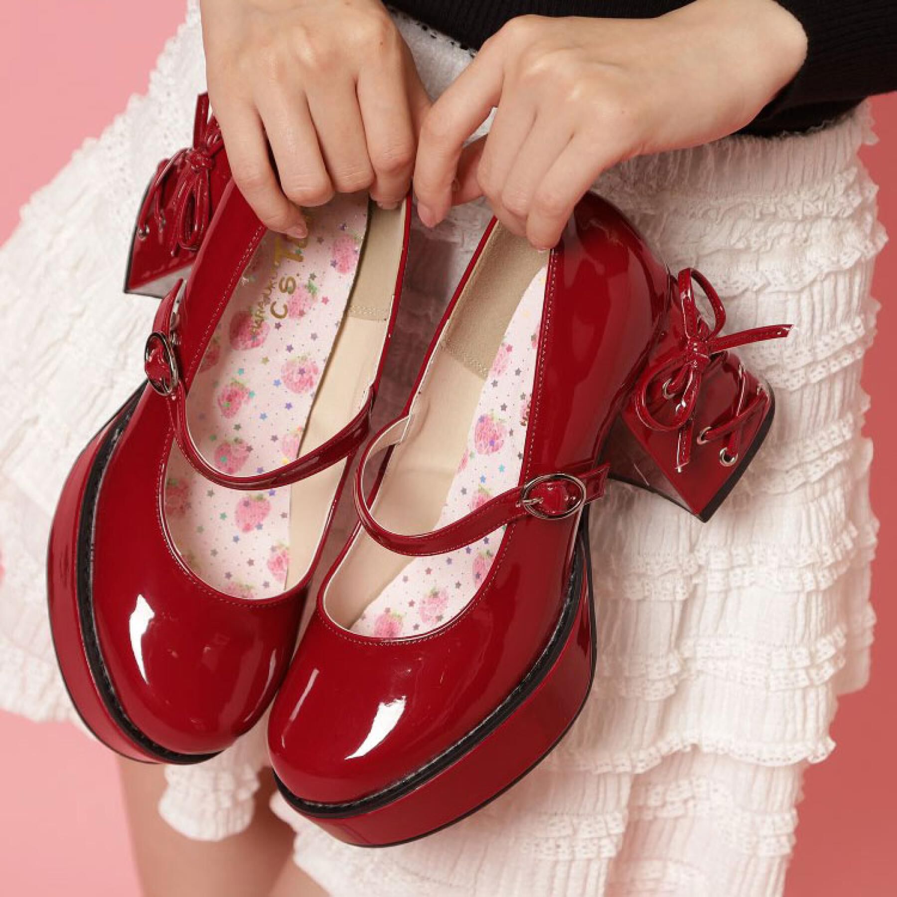 csT&P「厚底ヒールレースアップパンプス」|パンプス|