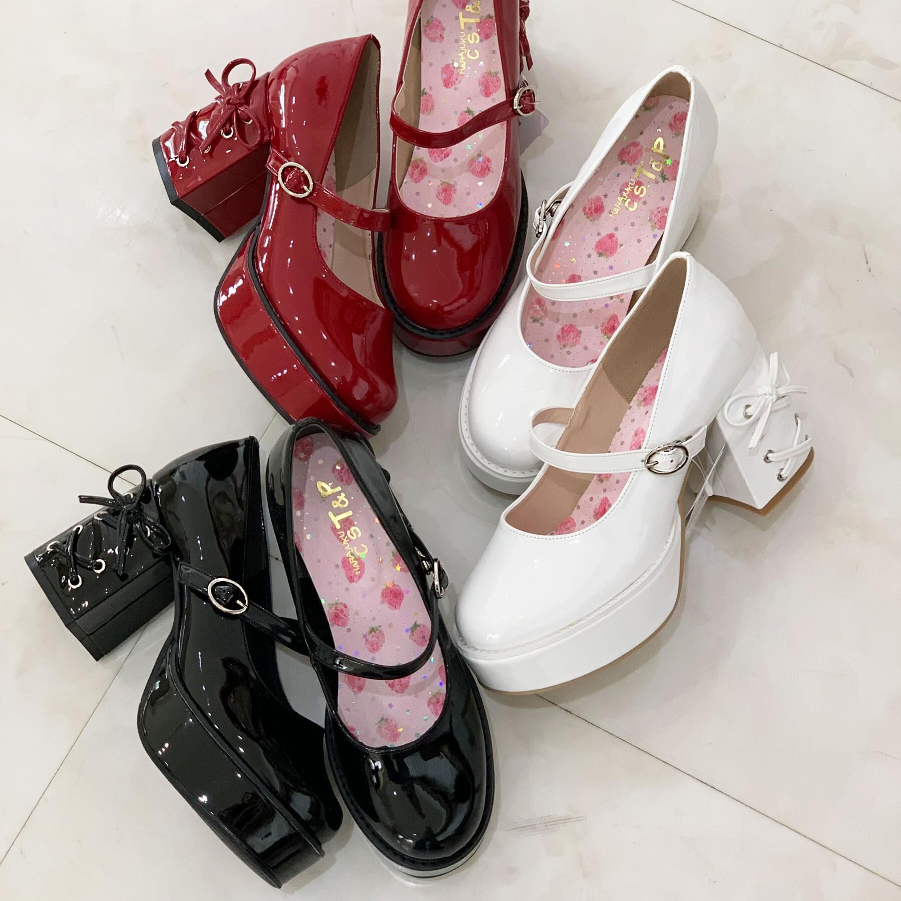 csT&P「厚底ヒールレースアップパンプス」|パンプス|