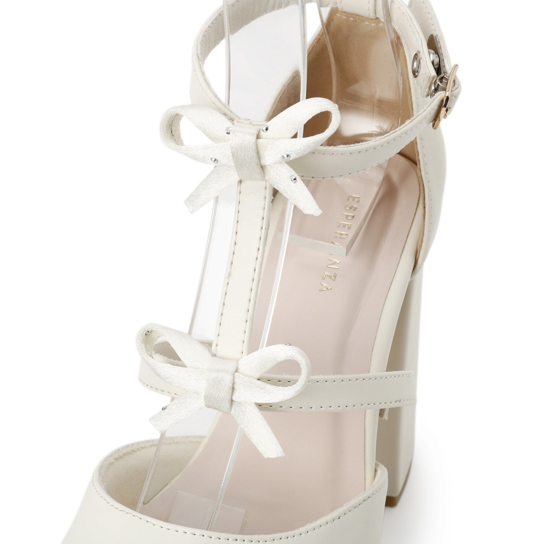 ESPERANZA「【ラク盛り/パンプス】リピーター続出／脚長美脚 ダブルリボン2WAYパンプス」|パンプス|