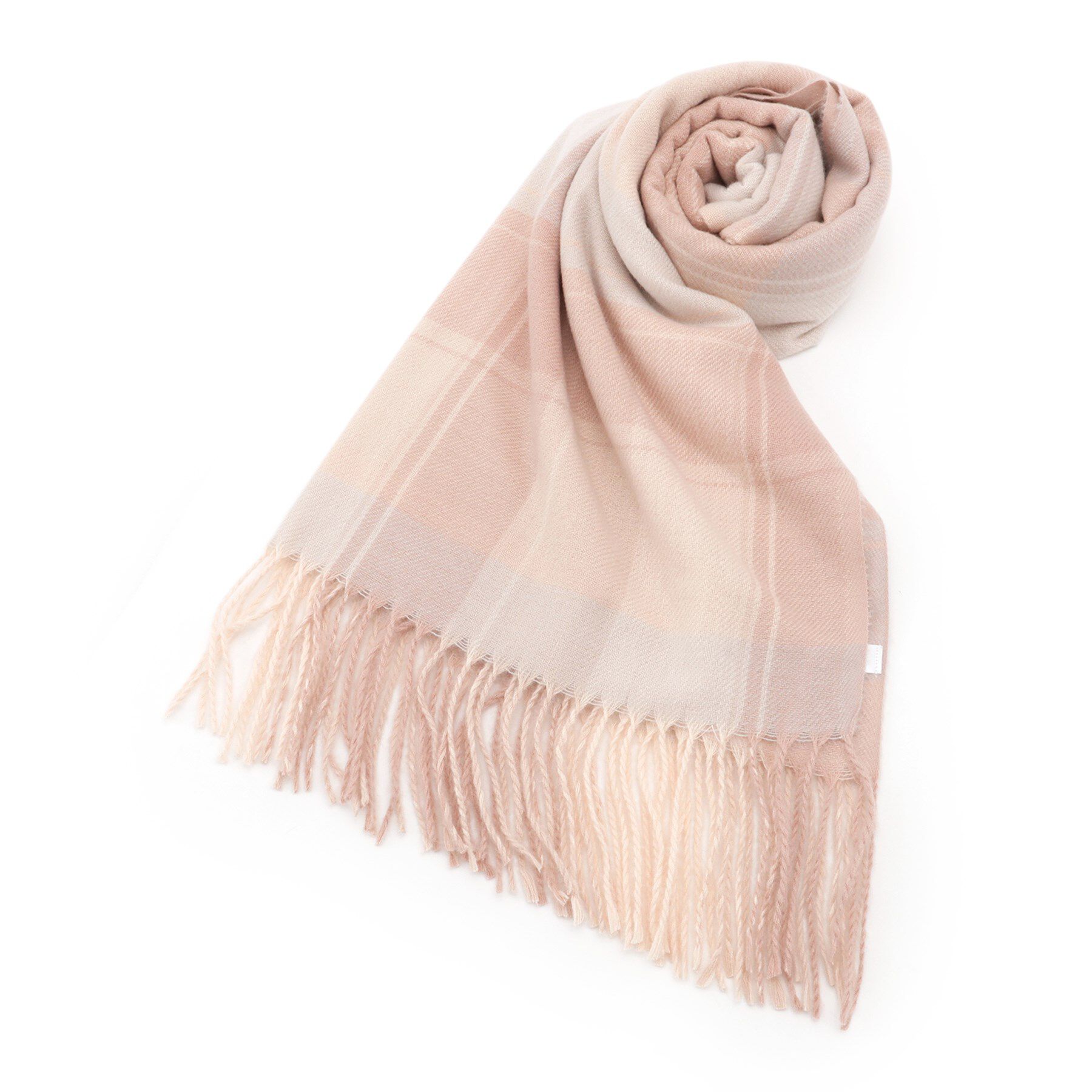 Ober Tashe「ソフトタッチチェックストール」|ストール|ピンク(072)