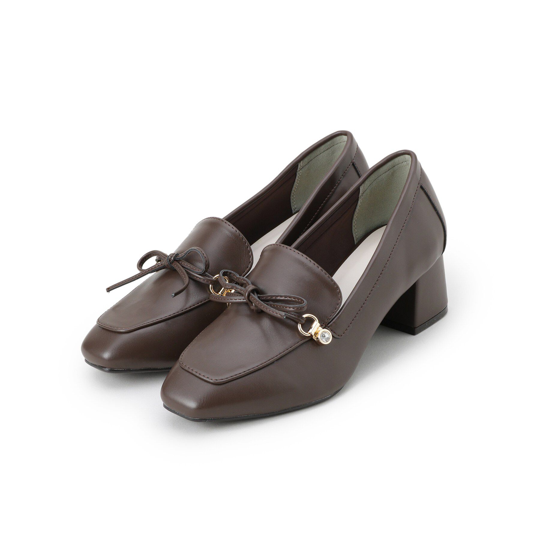 ESPERANZA「ビジュー付リボンローファー」|パンプス|