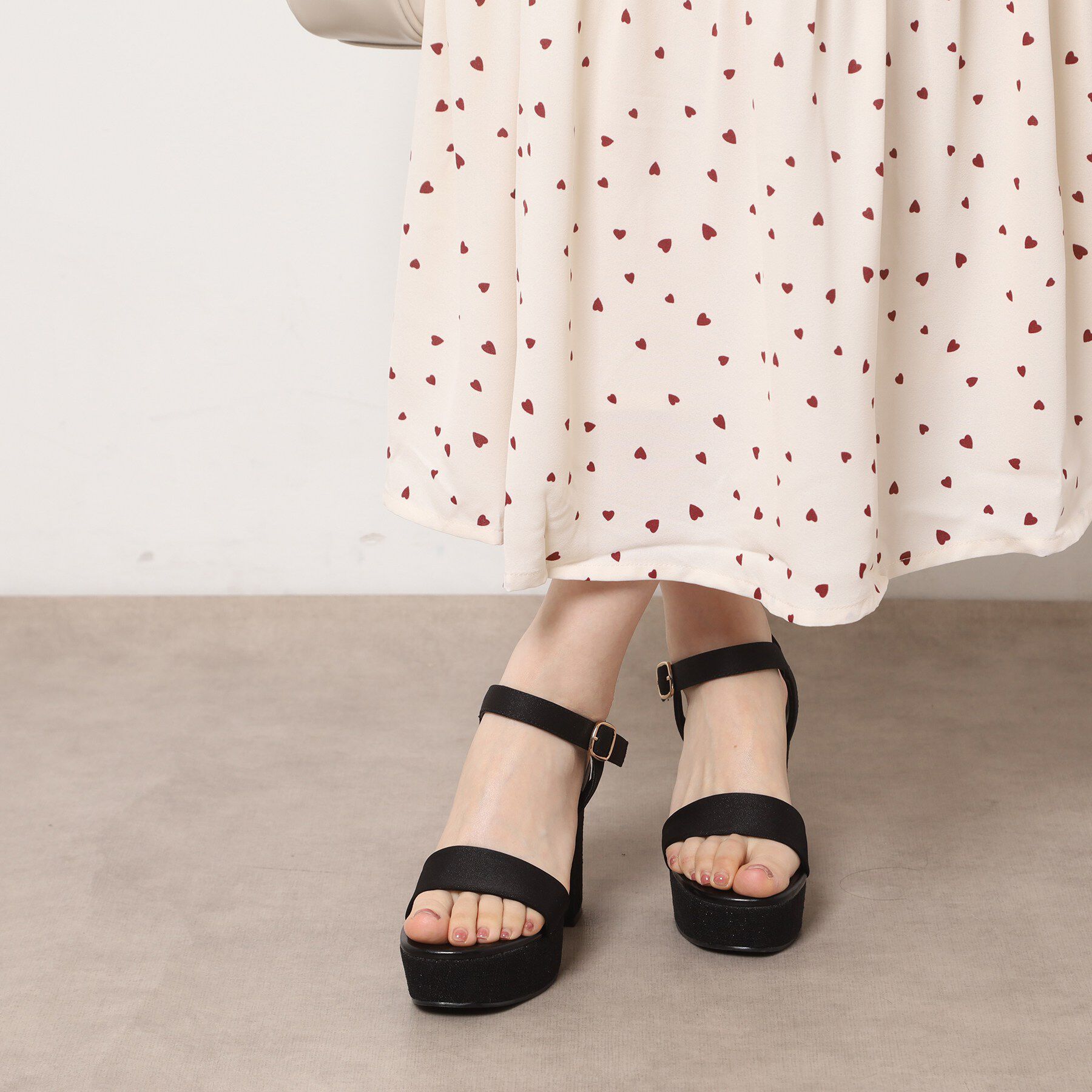 ESPERANZA「ウェッジソールソフトスクエアサンダル」|サンダル|