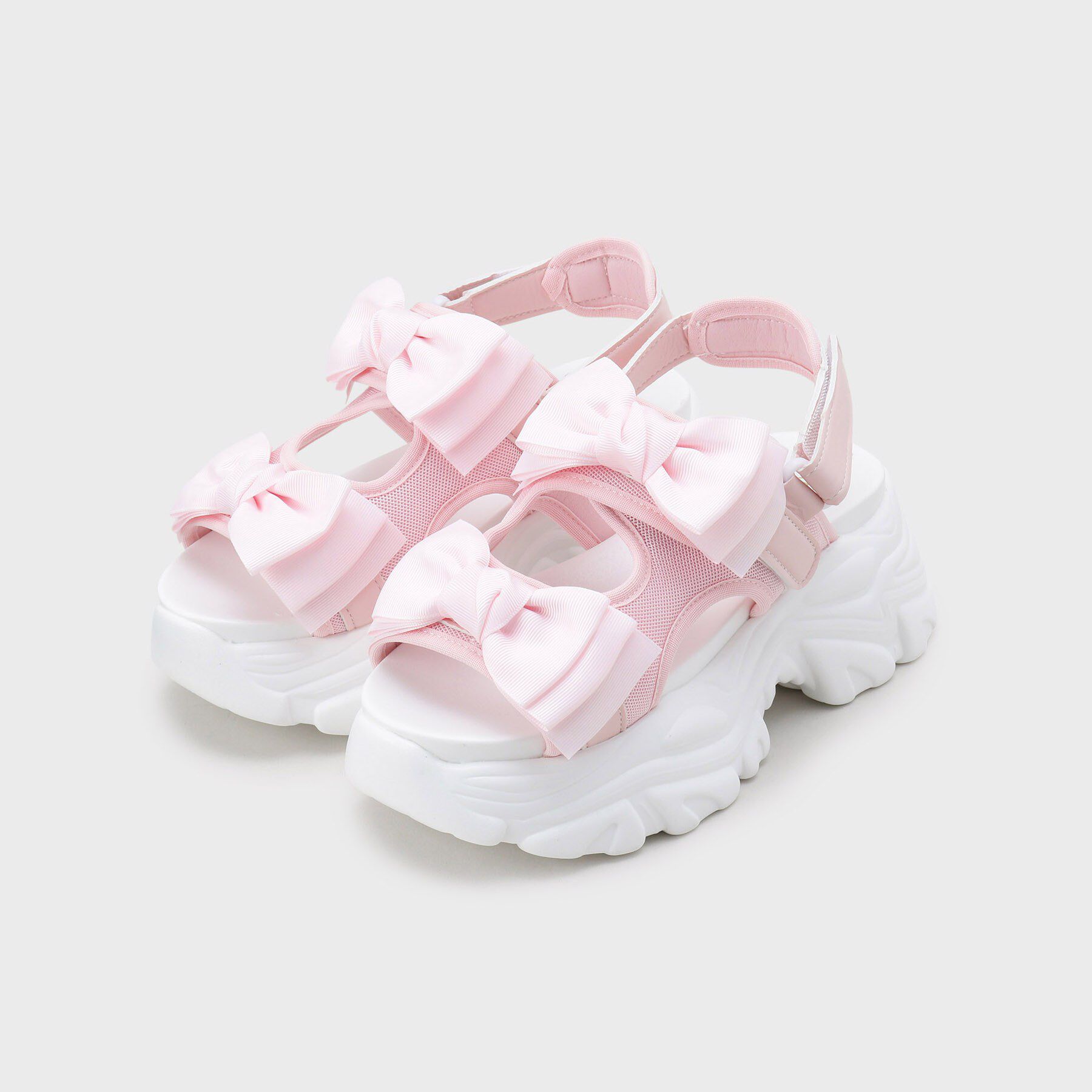 csT&P「厚底ダブルリボンガーリーサンダル」|サンダル|