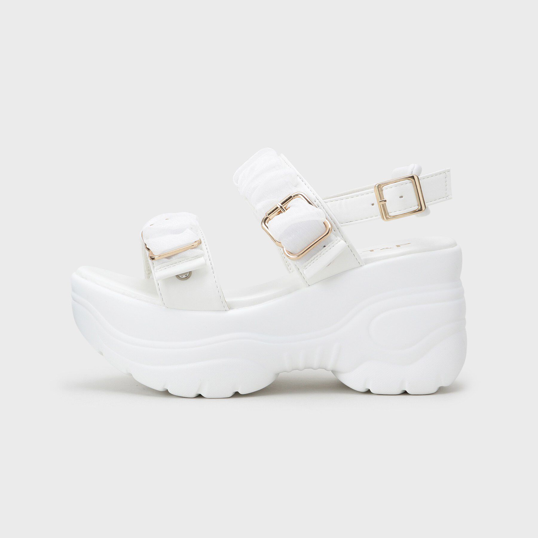 csT&P「厚底シアーギャザーベルトサンダル」|サンダル|