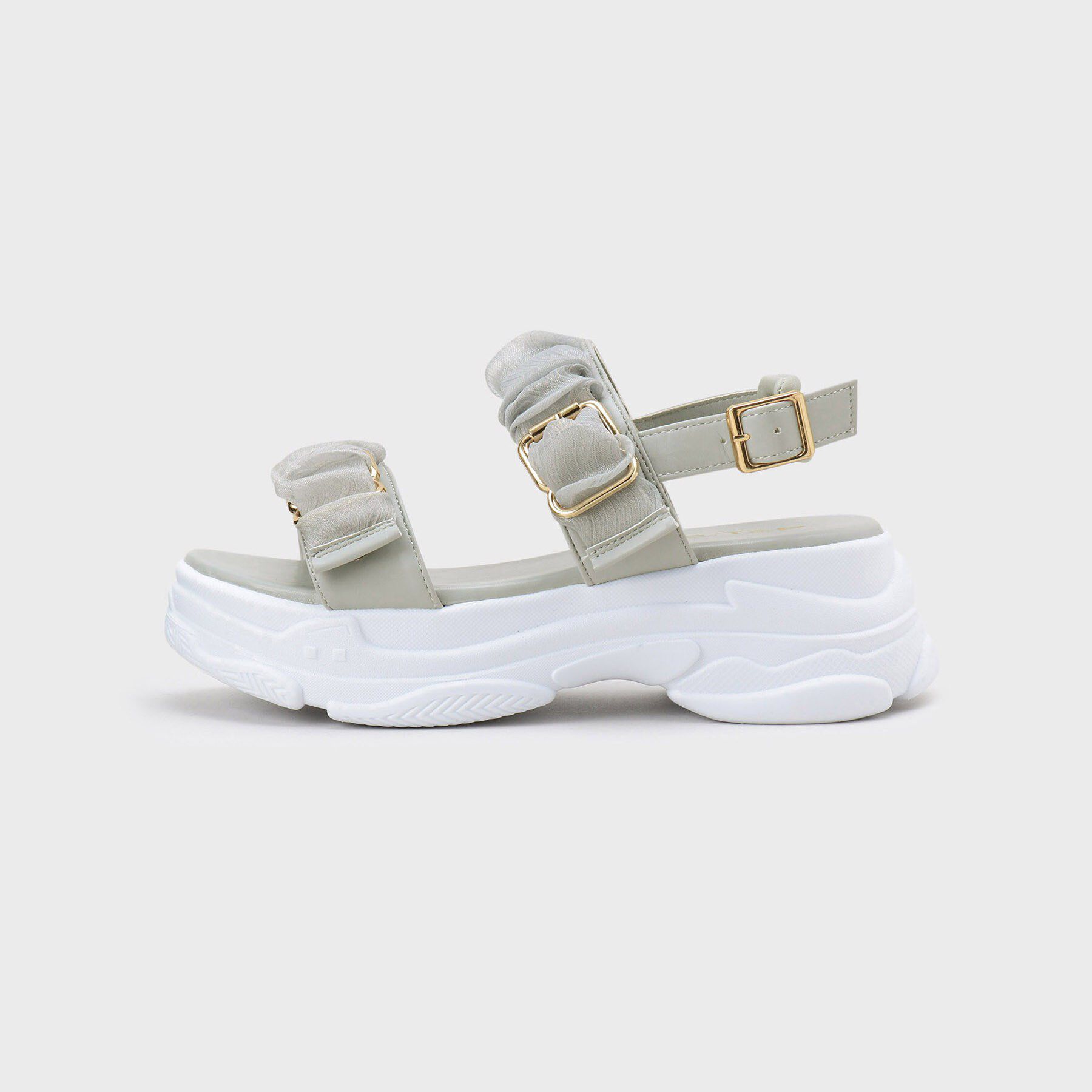 csT&P「サテンギャザーベルトサンダル」|サンダル|