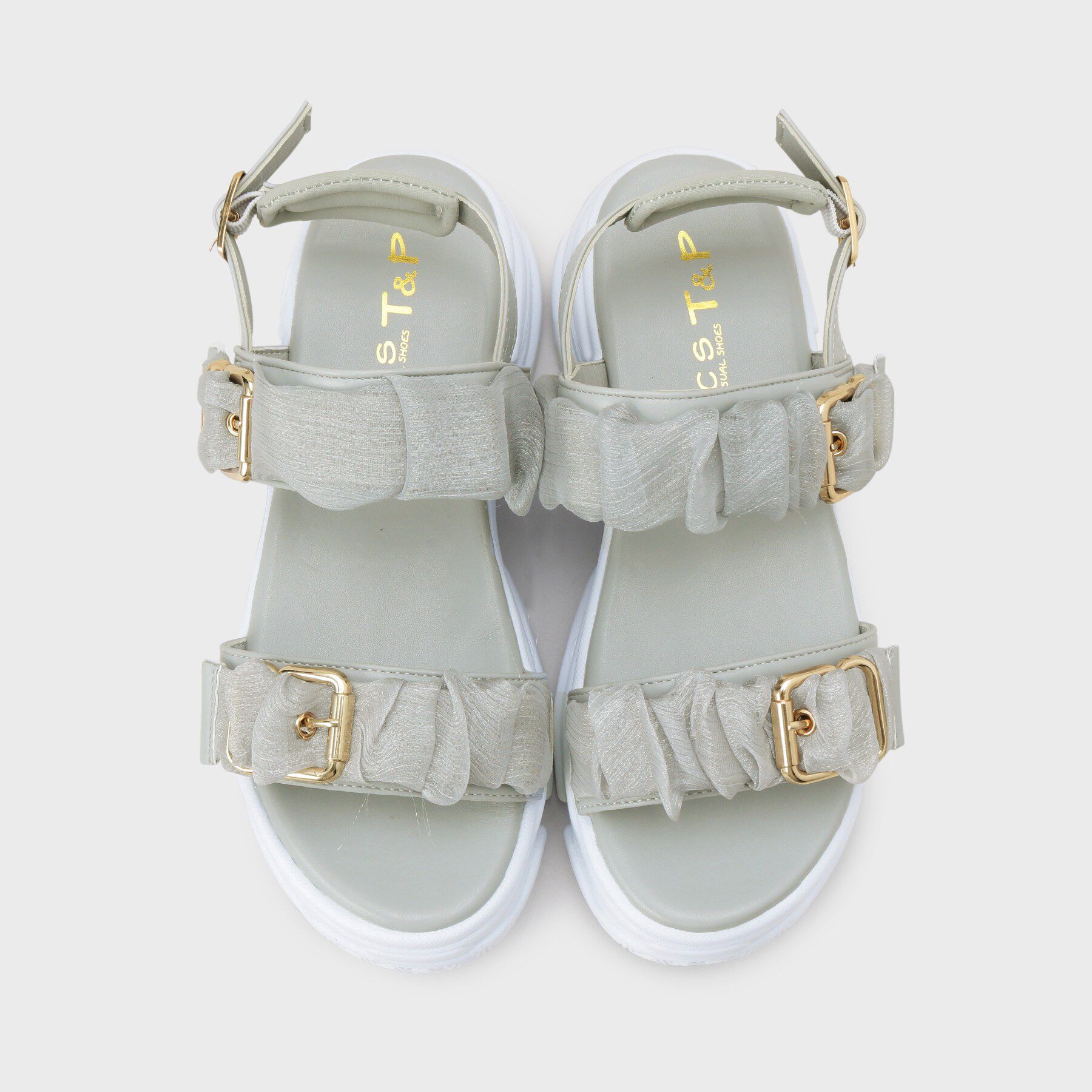 csT&P「サテンギャザーベルトサンダル」|サンダル|