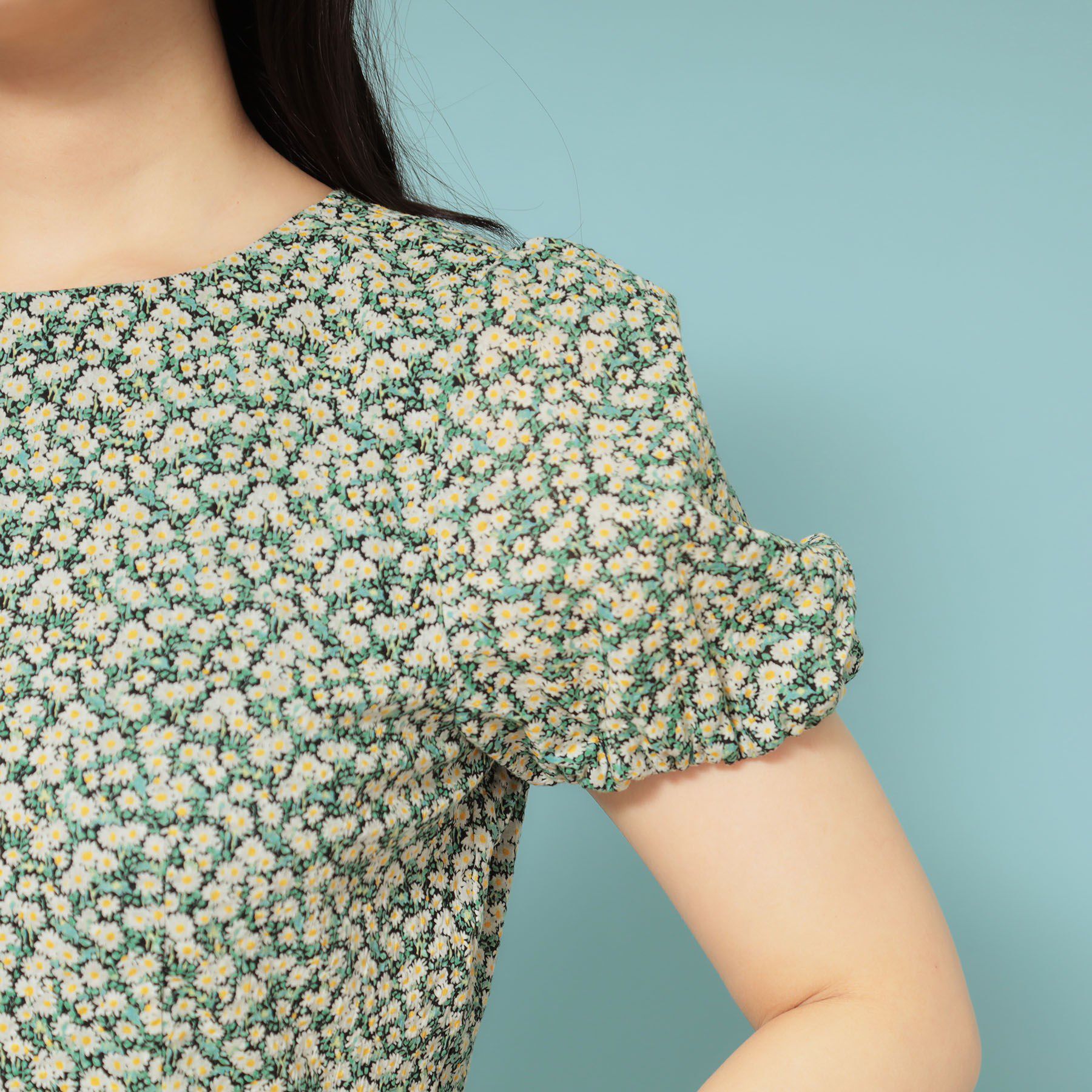 SunaUna「【花柄】パフスリーブワンピース」|ワンピース|