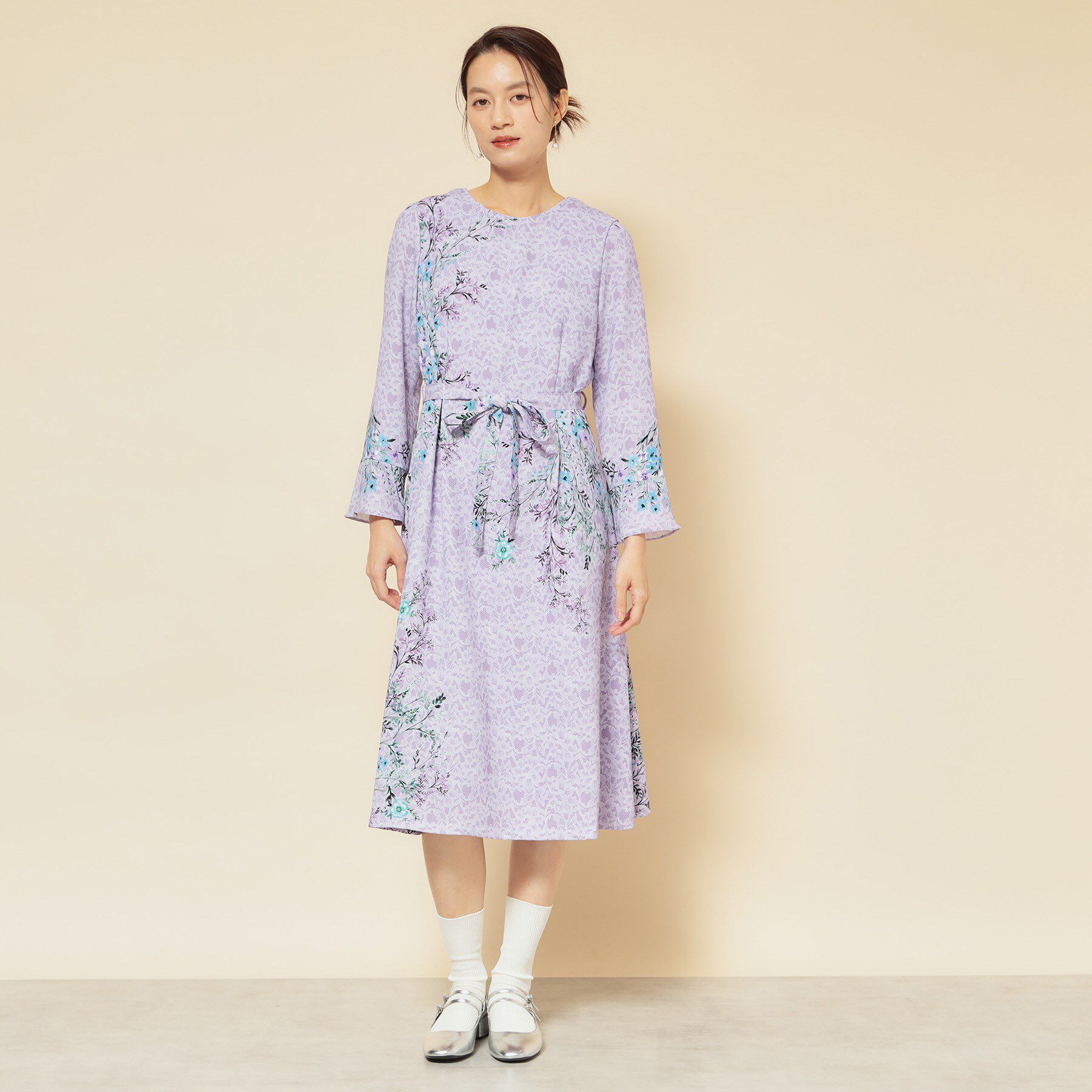 SunaUna「【co creation and yours／SS～L】レースプリント柄ワンピース」|ワンピース|