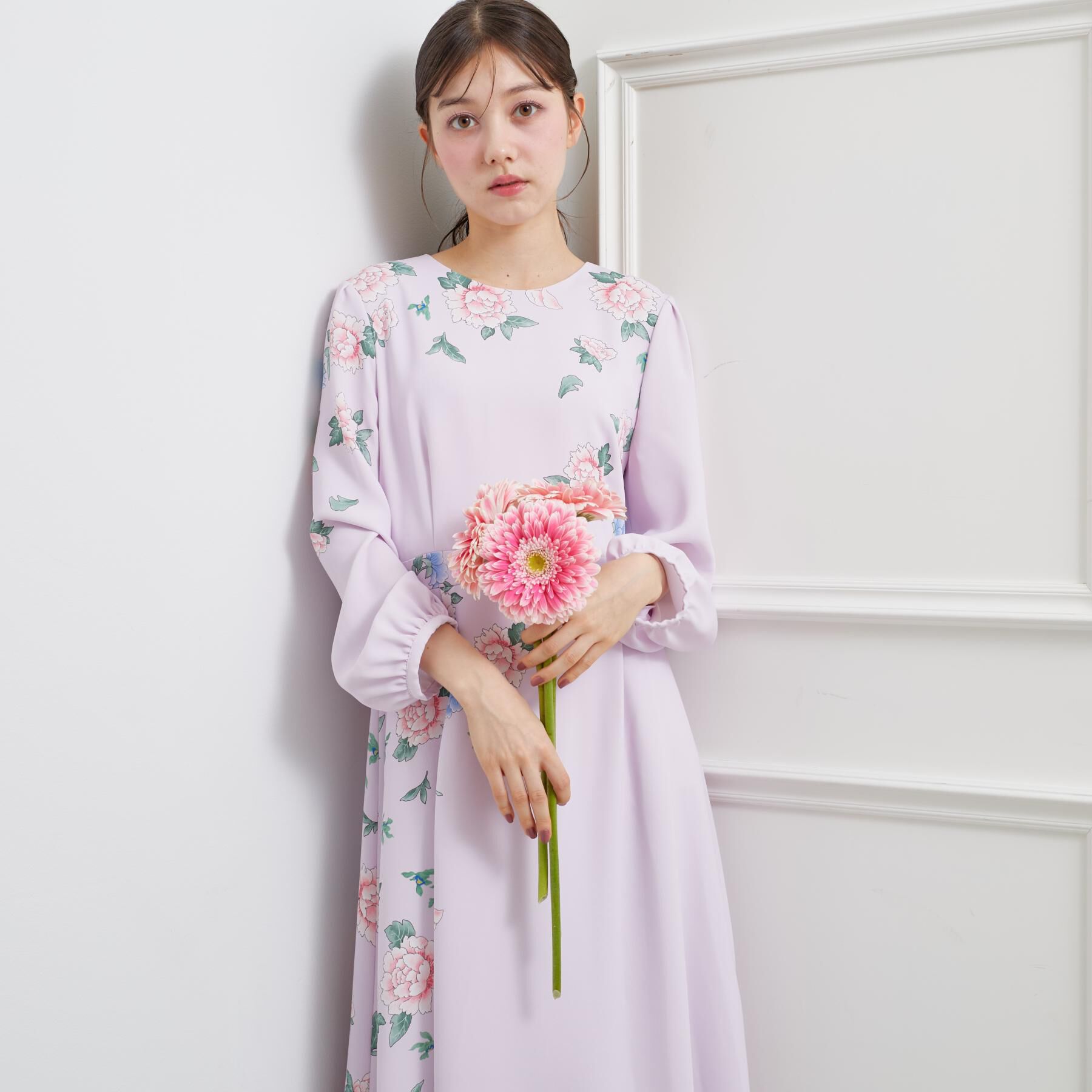 SunaUna「【co creation and yours／SS～L】オリエンタルプリントワンピース」|ワンピース|