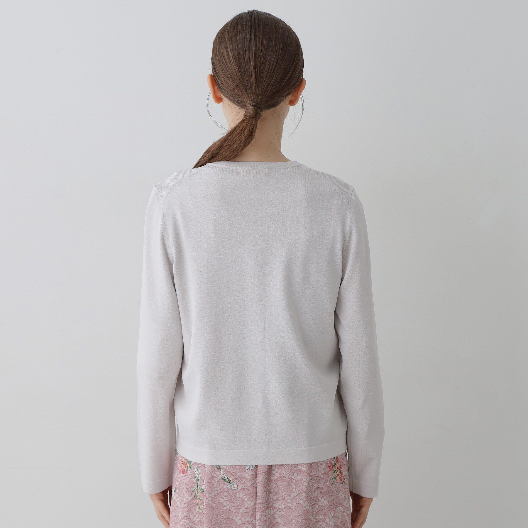 SunaUna「【SS～Lサイズ展開／フラワー刺繍】クラフトニット」|カーディガン|