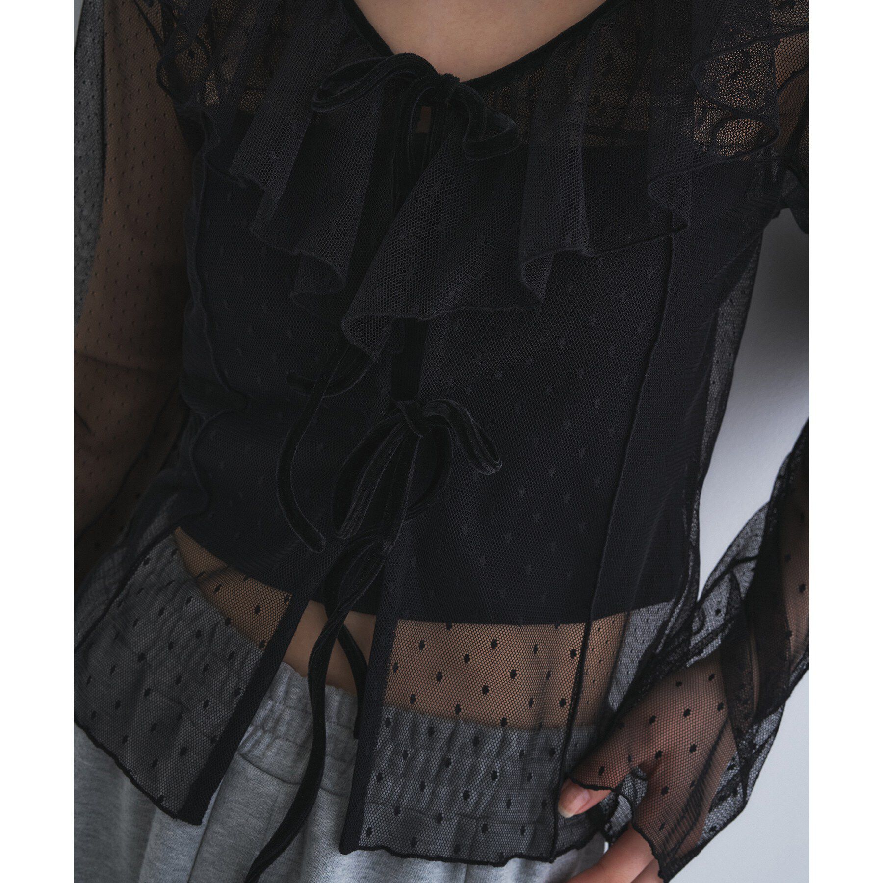 CODE A「tulle asymmetry blouse」|シャツ・ブラウス|