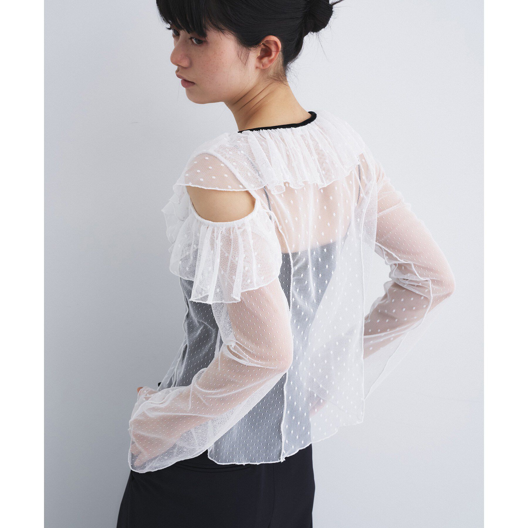 CODE A「tulle asymmetry blouse」|シャツ・ブラウス|
