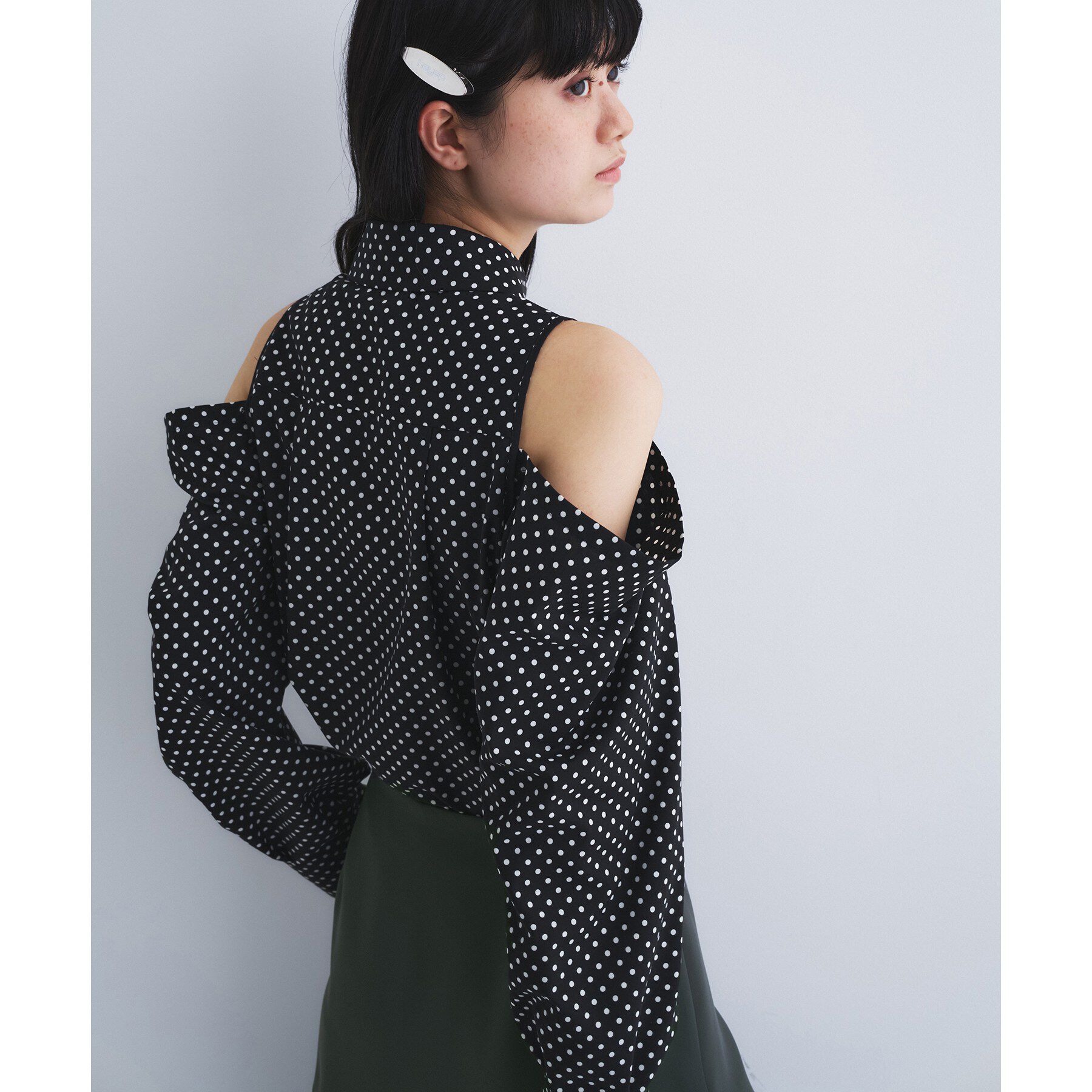 CODE A「dots open shoulder shirts」|シャツ・ブラウス|