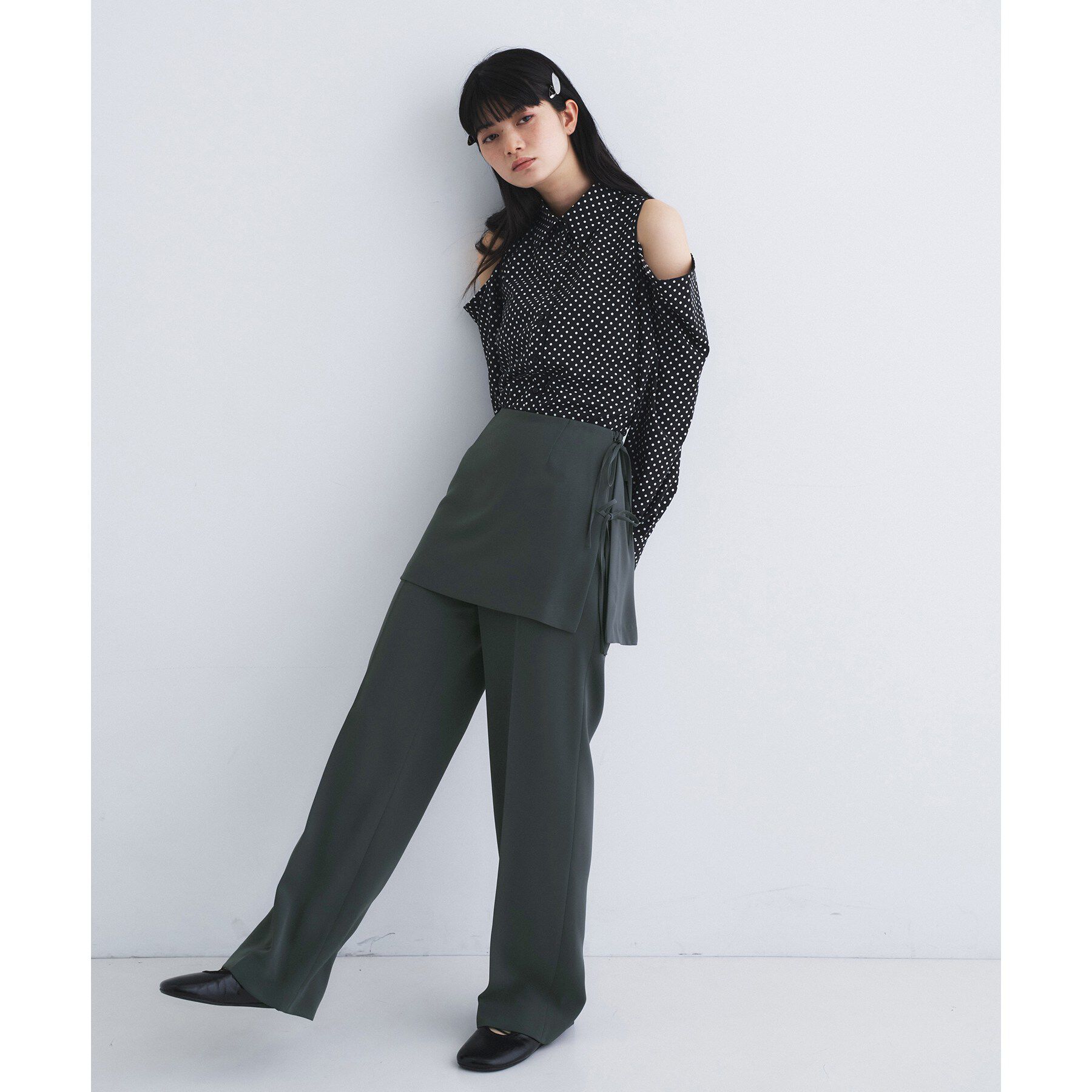 CODE A「dots open shoulder shirts」|シャツ・ブラウス|