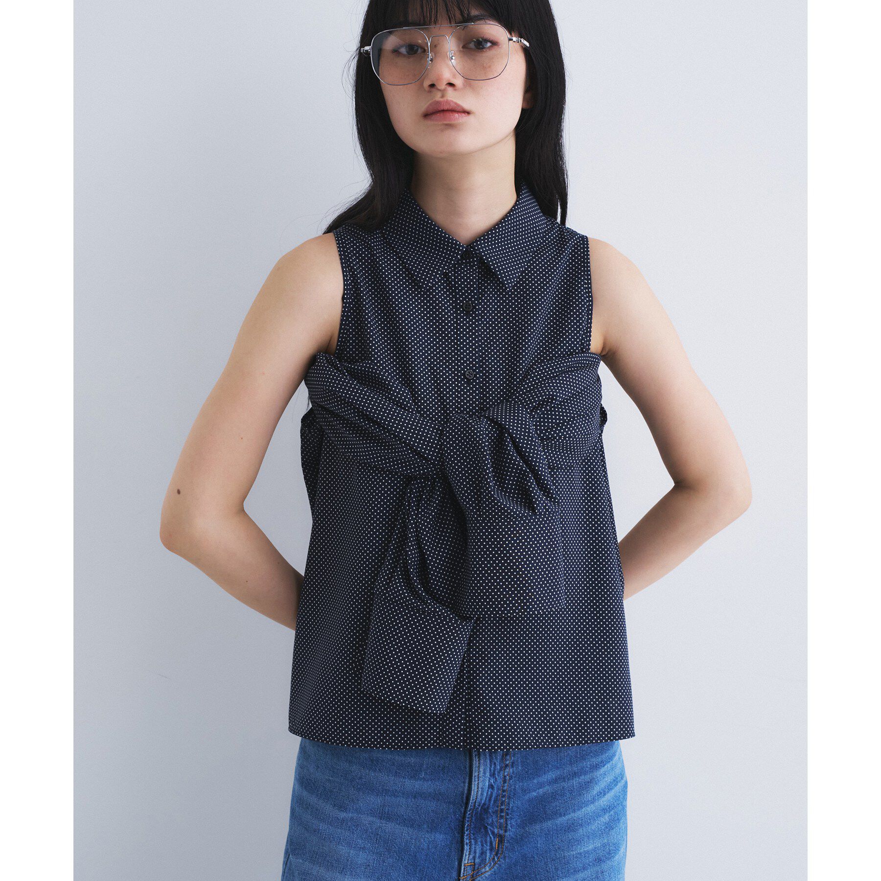 CODE A「dots open shoulder shirts」|シャツ・ブラウス|