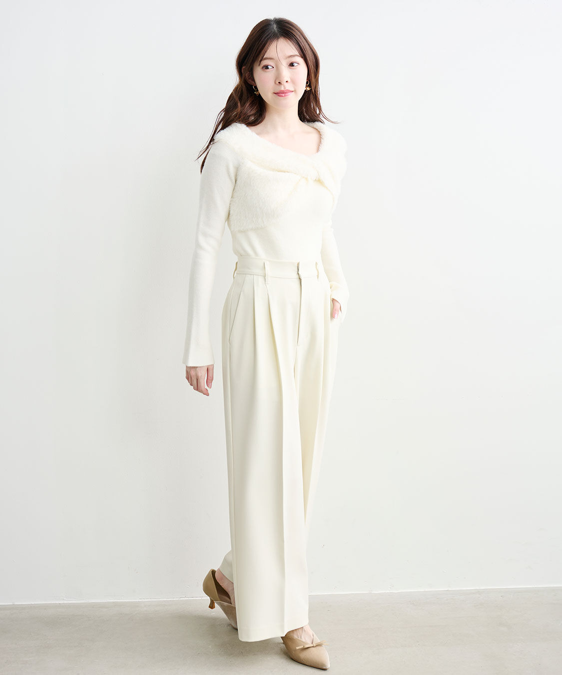 COCO DEAL「オフショルダーツイストニット」|ニット・セーター|