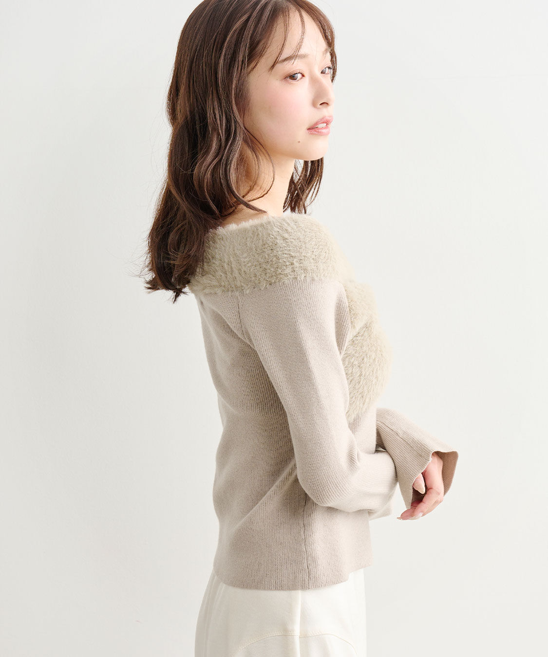 COCO DEAL「オフショルダーツイストニット」|ニット・セーター|