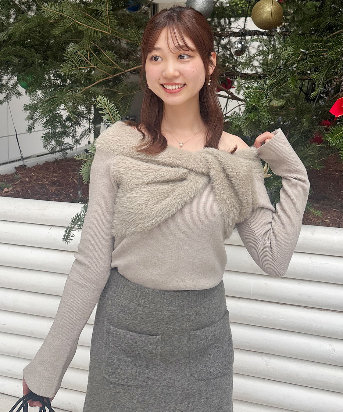 COCO DEAL「オフショルダーツイストニット」|ニット・セーター|