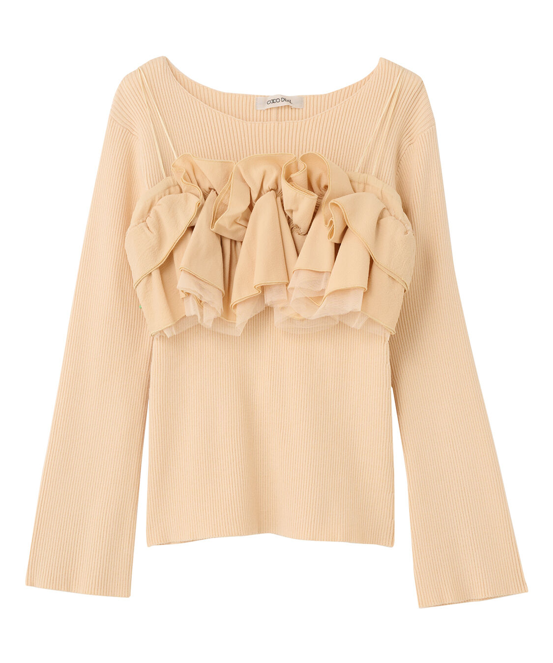 COCO DEAL「フリルビスチェレイヤードリブニット」|ニット・セーター|