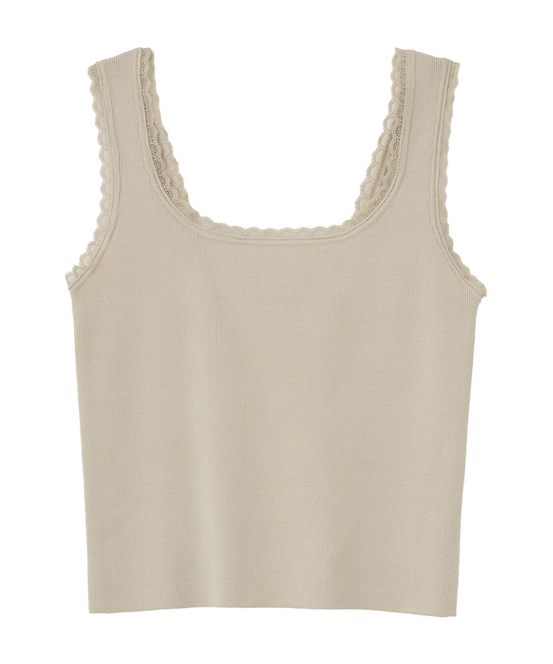 COCO DEAL「レーストリムニットタンクトップ」|ニット・セーター|