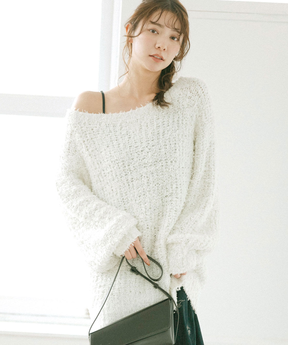 COCO DEAL「ミドル丈フェザーニット」|ニット・セーター|