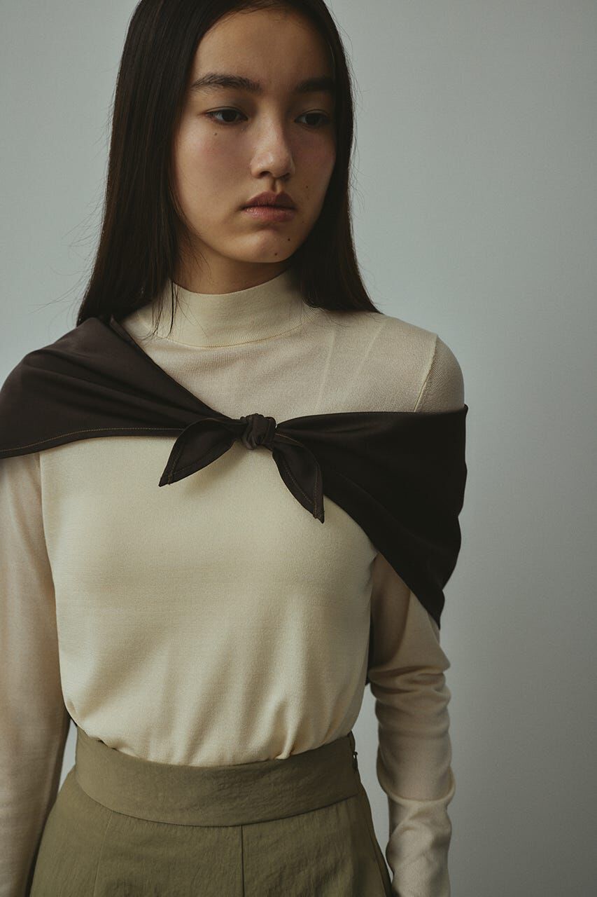 STYLEMIXER「ステッチラインサテンスカーフ」|その他|BRN