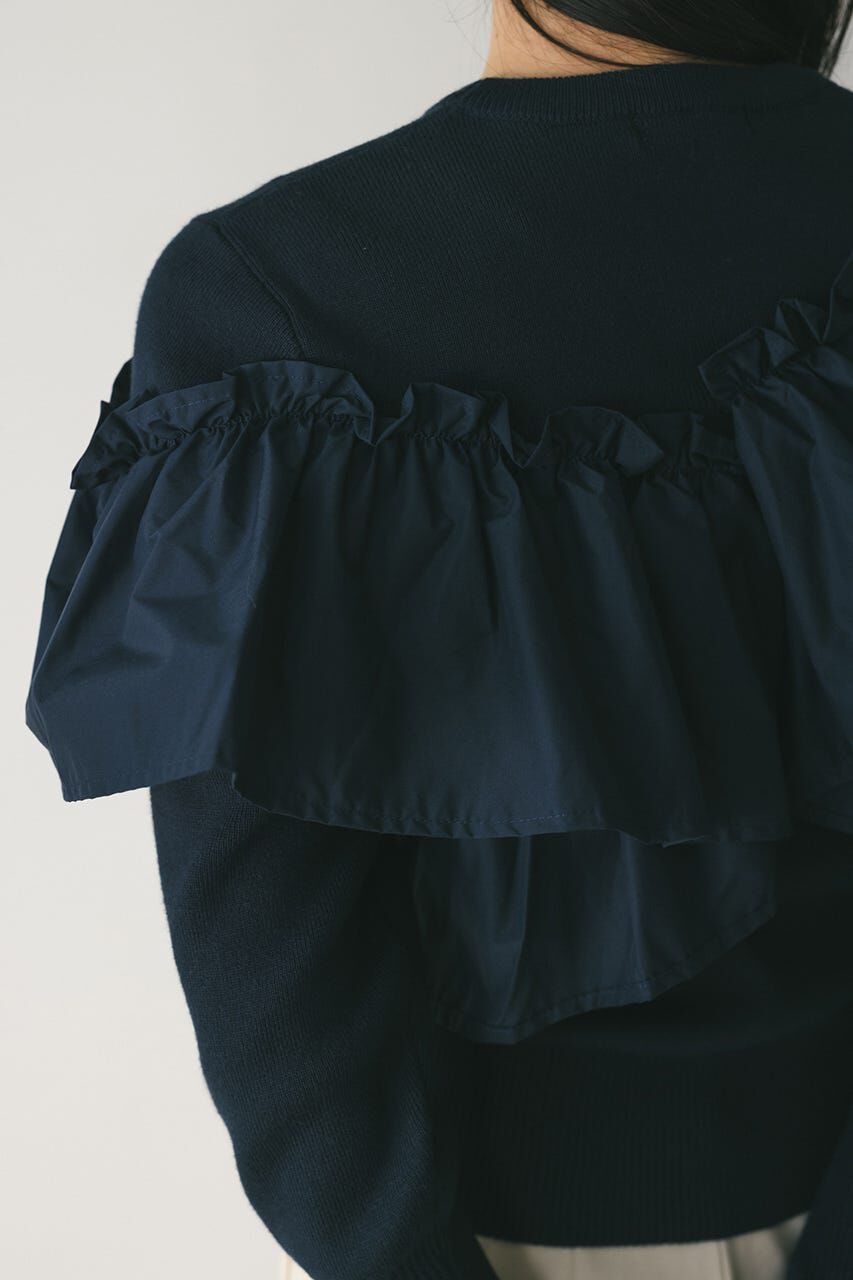 STYLEMIXER「アシンメトリーフリルニットトップ」|ニット・セーター|