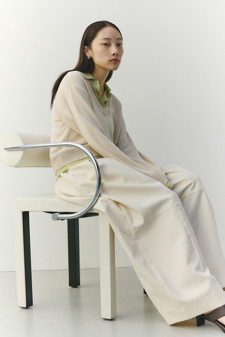 STYLEMIXER「レイヤードポロニットトップ」|ニット・セーター|