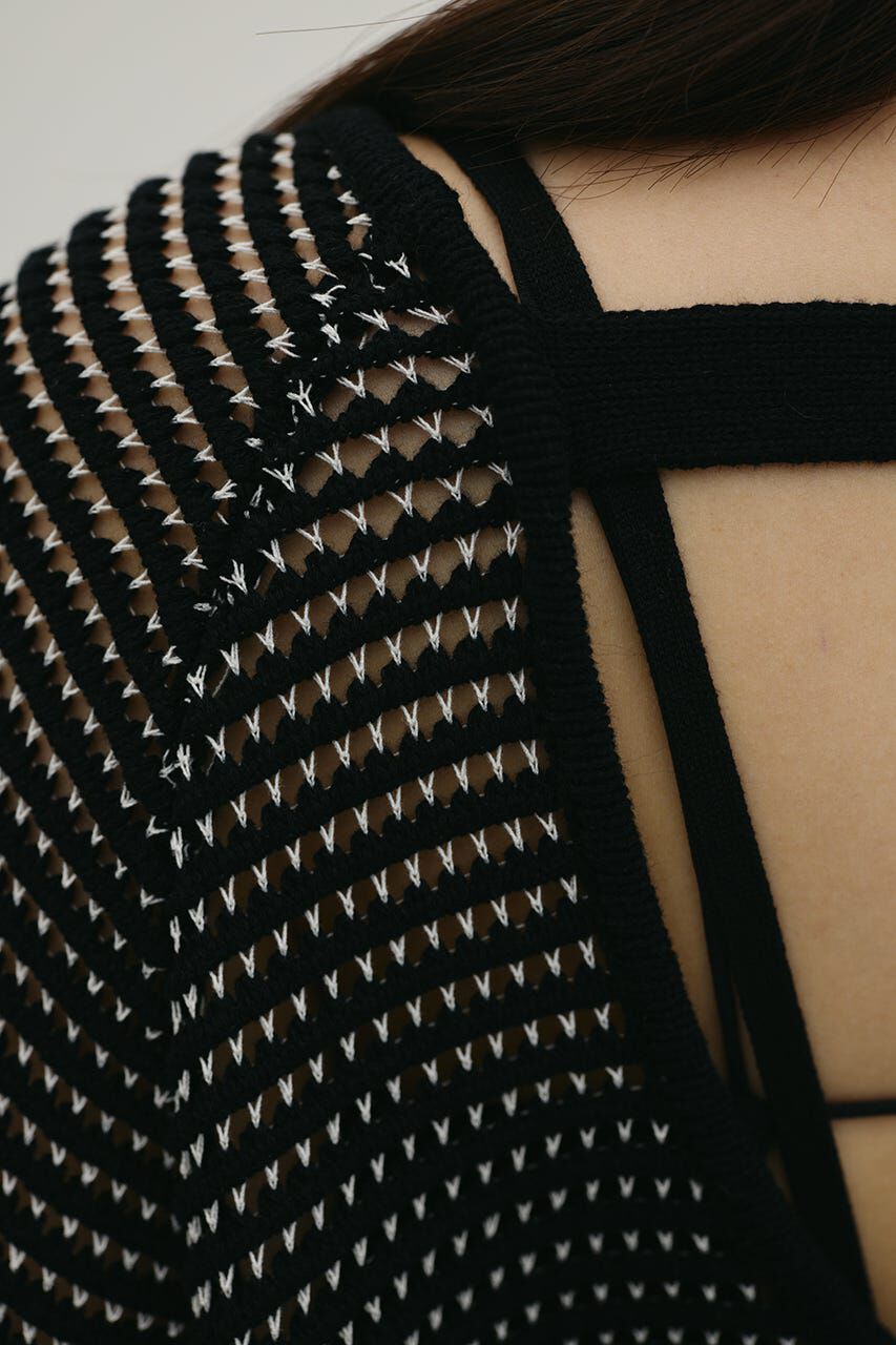 STYLEMIXER「バックオープンメッシュニット」|ニット・セーター|