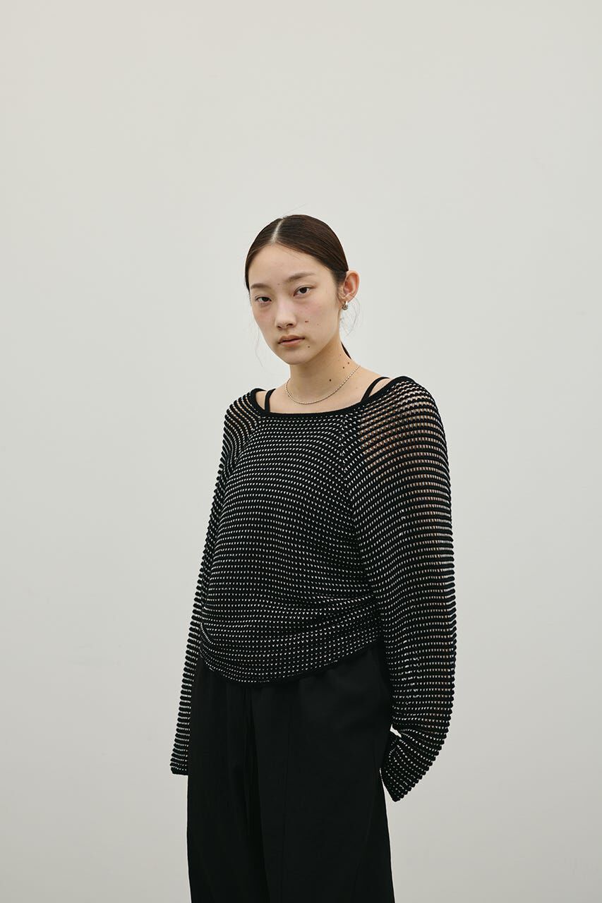 STYLEMIXER「バックオープンメッシュニット」|ニット・セーター|