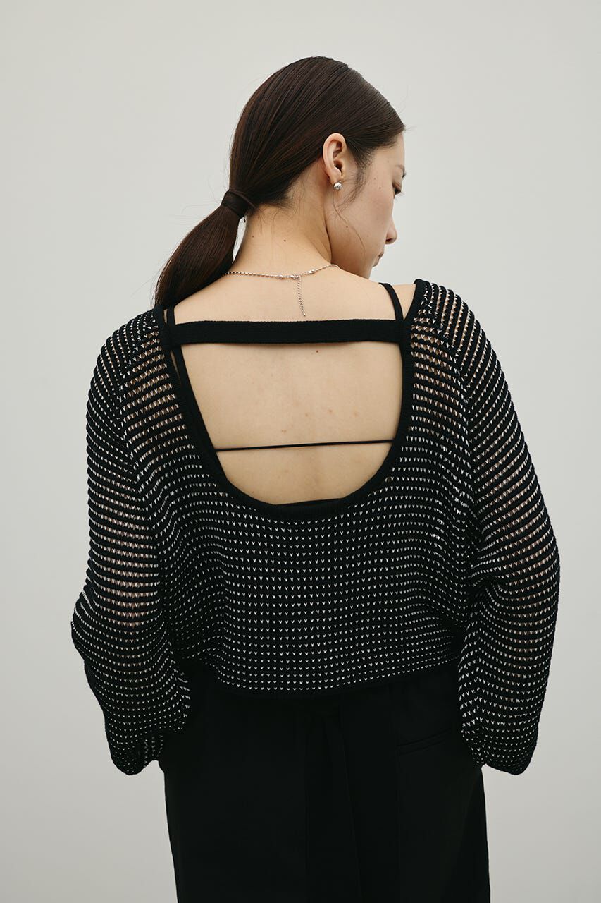 STYLEMIXER「バックオープンメッシュニット」|ニット・セーター|