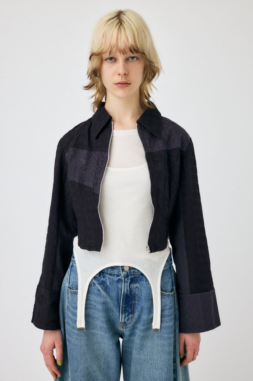 MOUSSY「CORSET LACE シャツ」|シャツ・ブラウス|BLK