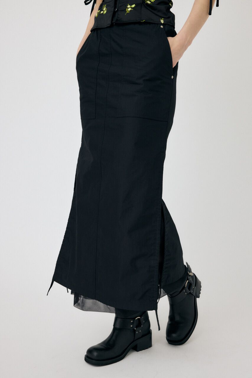 MOUSSY「MESH LAYERED CARGO スカート」|スカート|