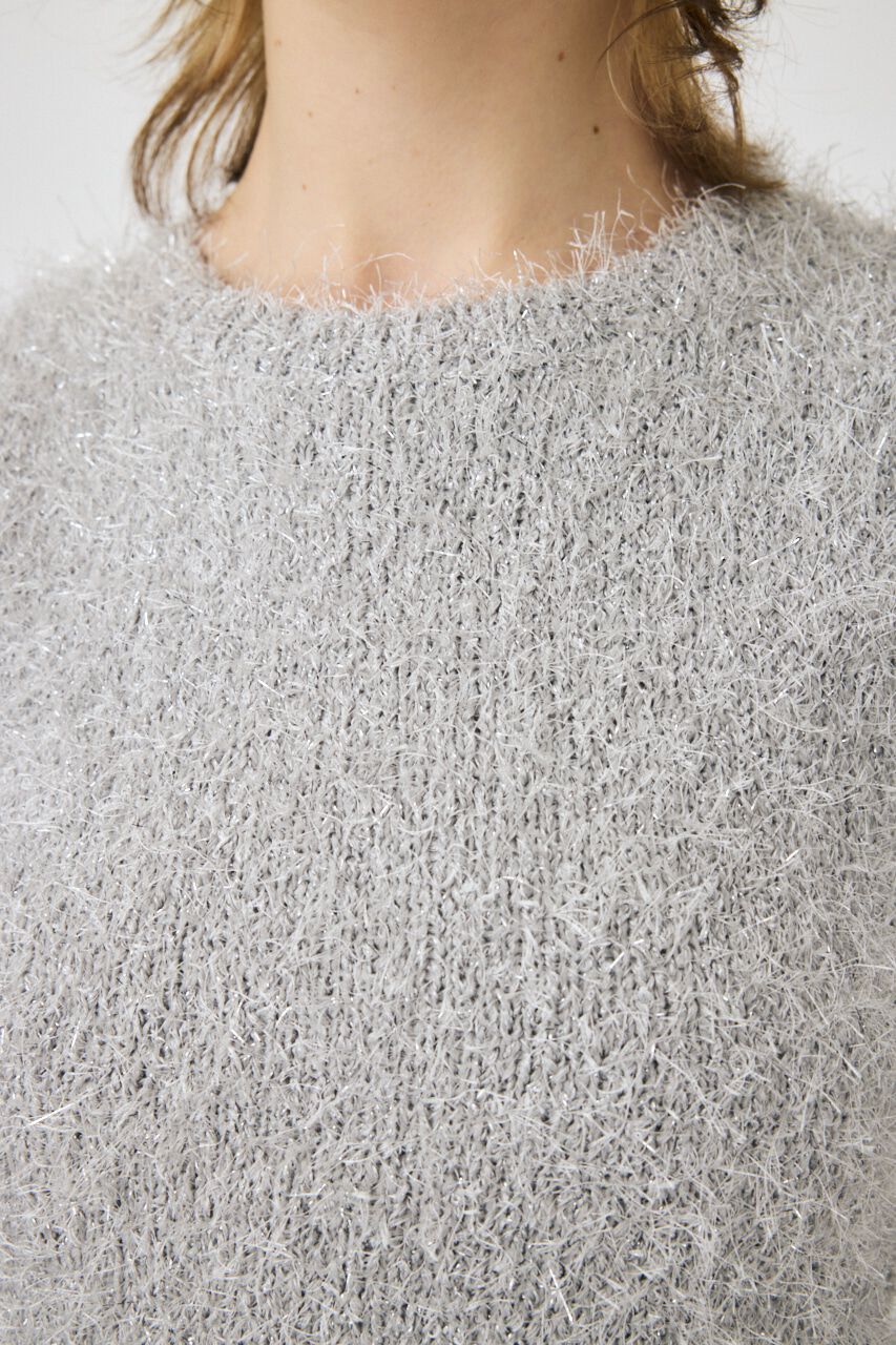 MOUSSY「SHAGGY GLITTER KNIT トップス」|ニット・セーター|