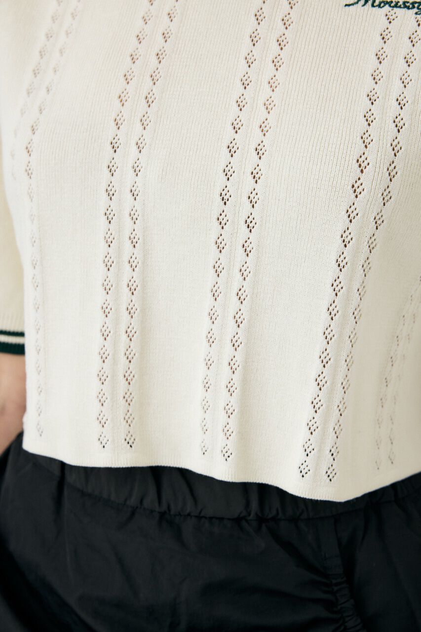 MOUSSY「MOUSSY CROPPED KNIT Tシャツ」|ニット・セーター|