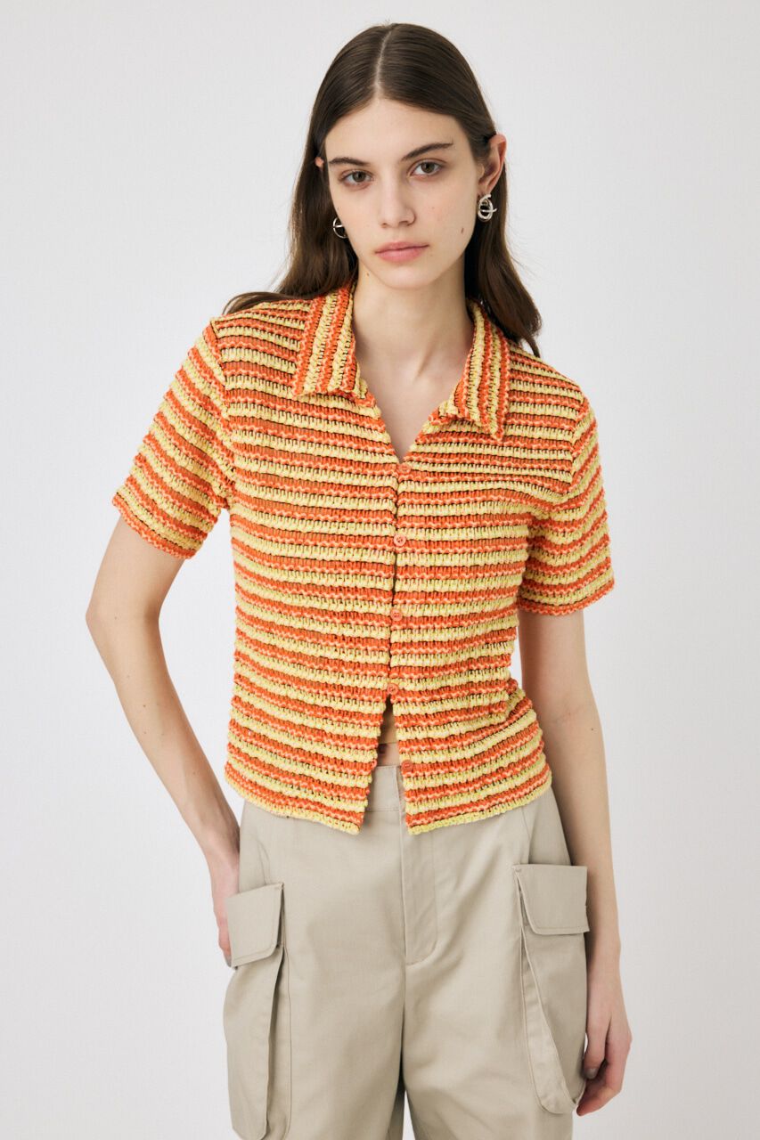 MOUSSY「MIX COLOR CROCHET シャツ」|シャツ・ブラウス|ORG