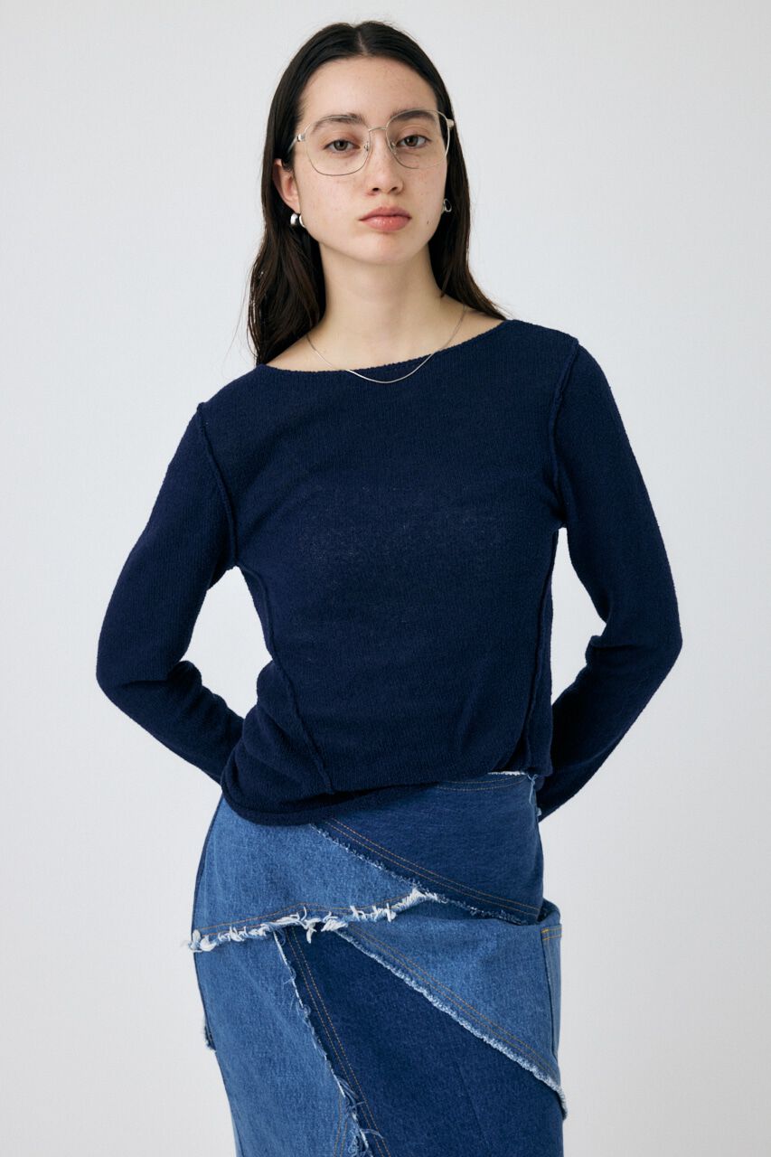 MOUSSY「LOOSE KNIT ロングスリーブTEE」|ニット・セーター|