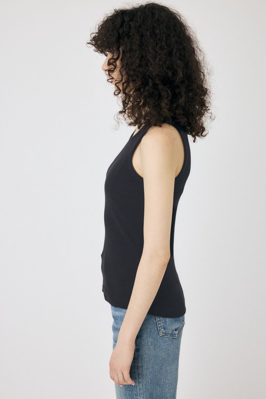 MOUSSY「BASIC RIB タンクトップ」|タンクトップ|