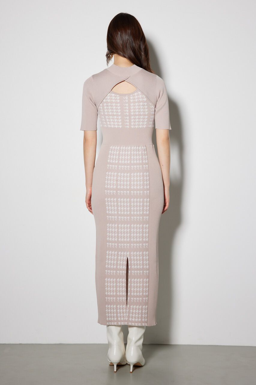 rienda「2WAY千鳥パターンタイトニットワンピース」|ワンピース|