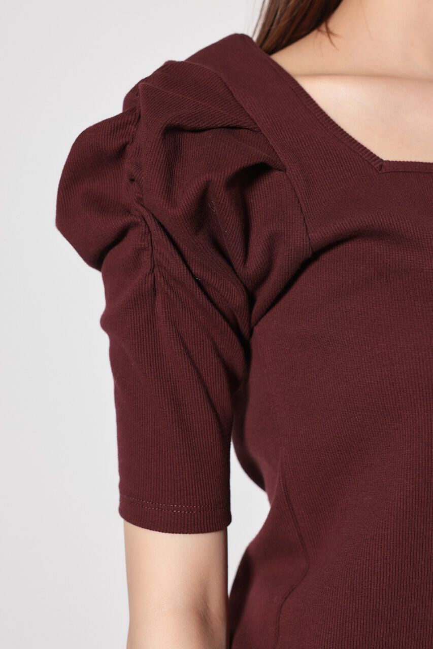 rienda「パフショルダーTシャツ」|Tシャツ・カットソー|