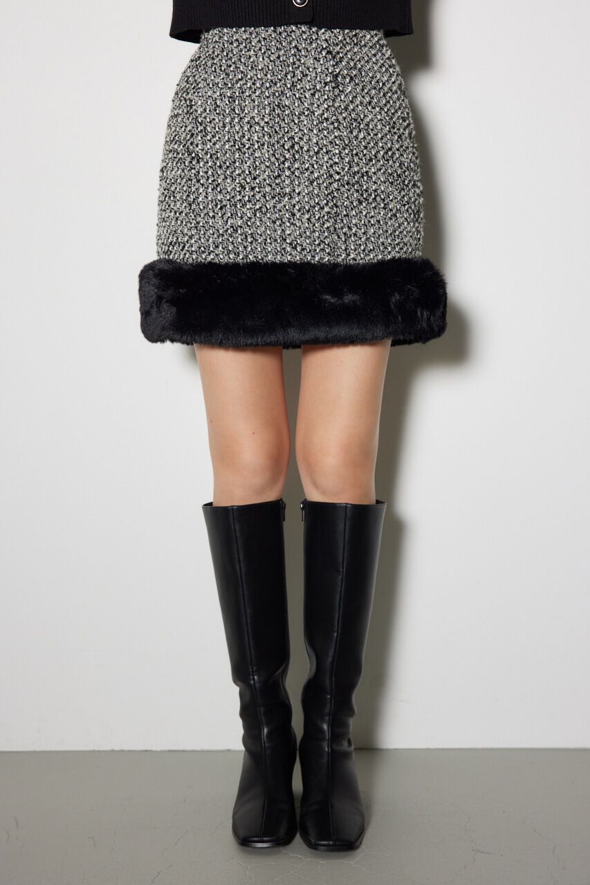 rienda「ツイードフェイクファースコートショートパンツ」|その他|