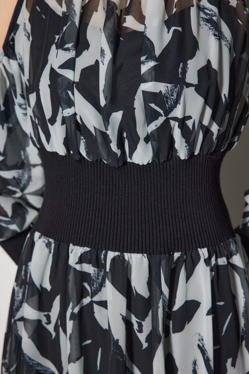 rienda「knitコンビスリットフレアワンピース」|ワンピース|