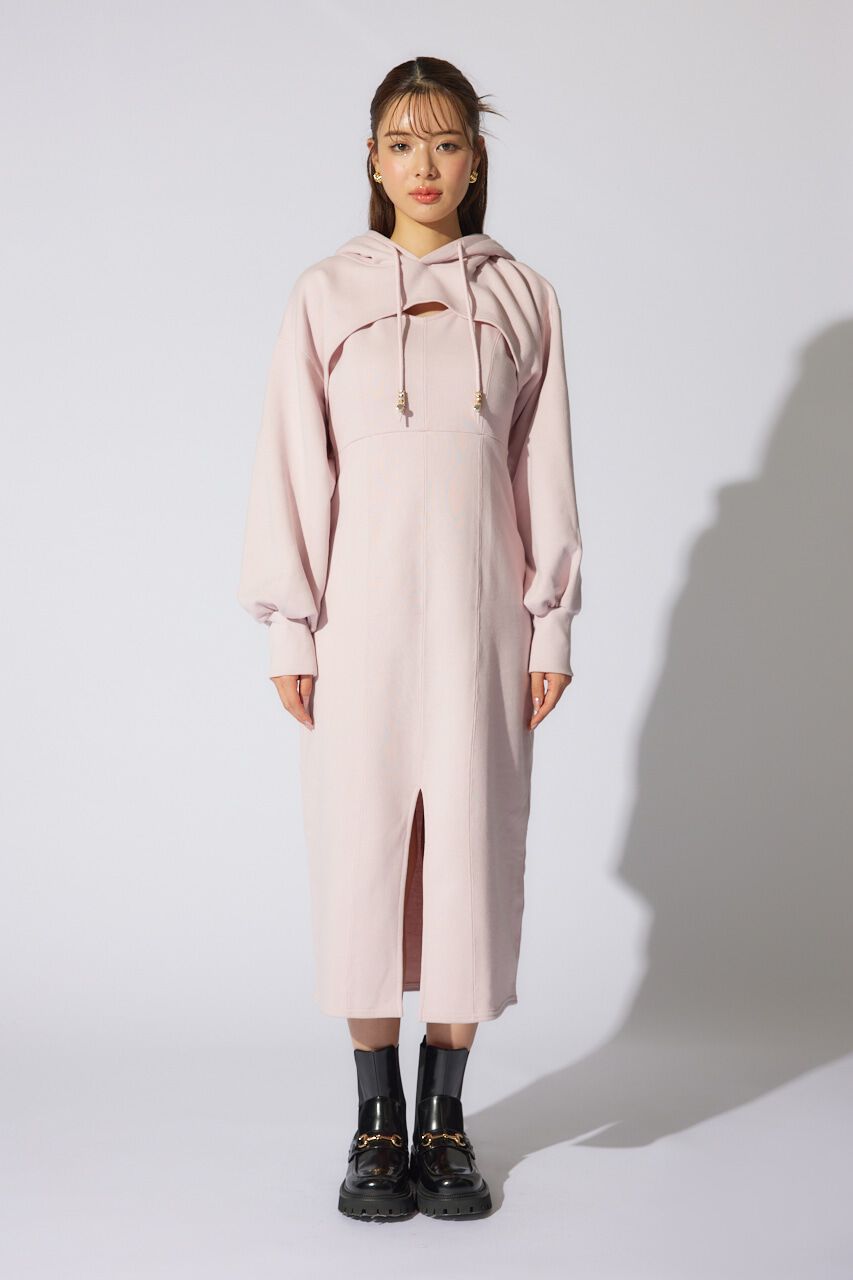 rienda「レイヤードパーカーワンピース」|ワンピース|