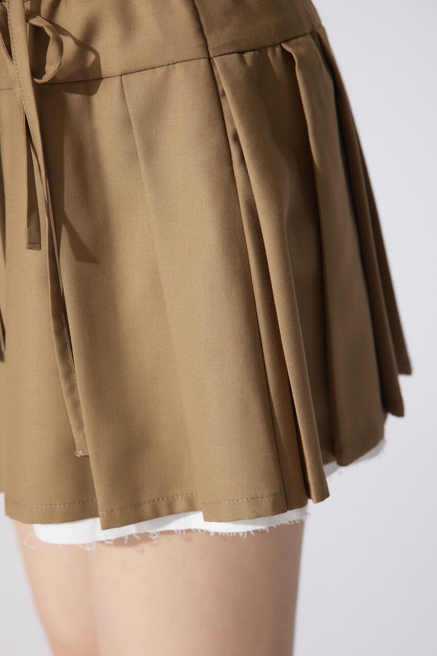 rienda「レイヤードパターンプリーツスコートショートパンツ」|スカート|