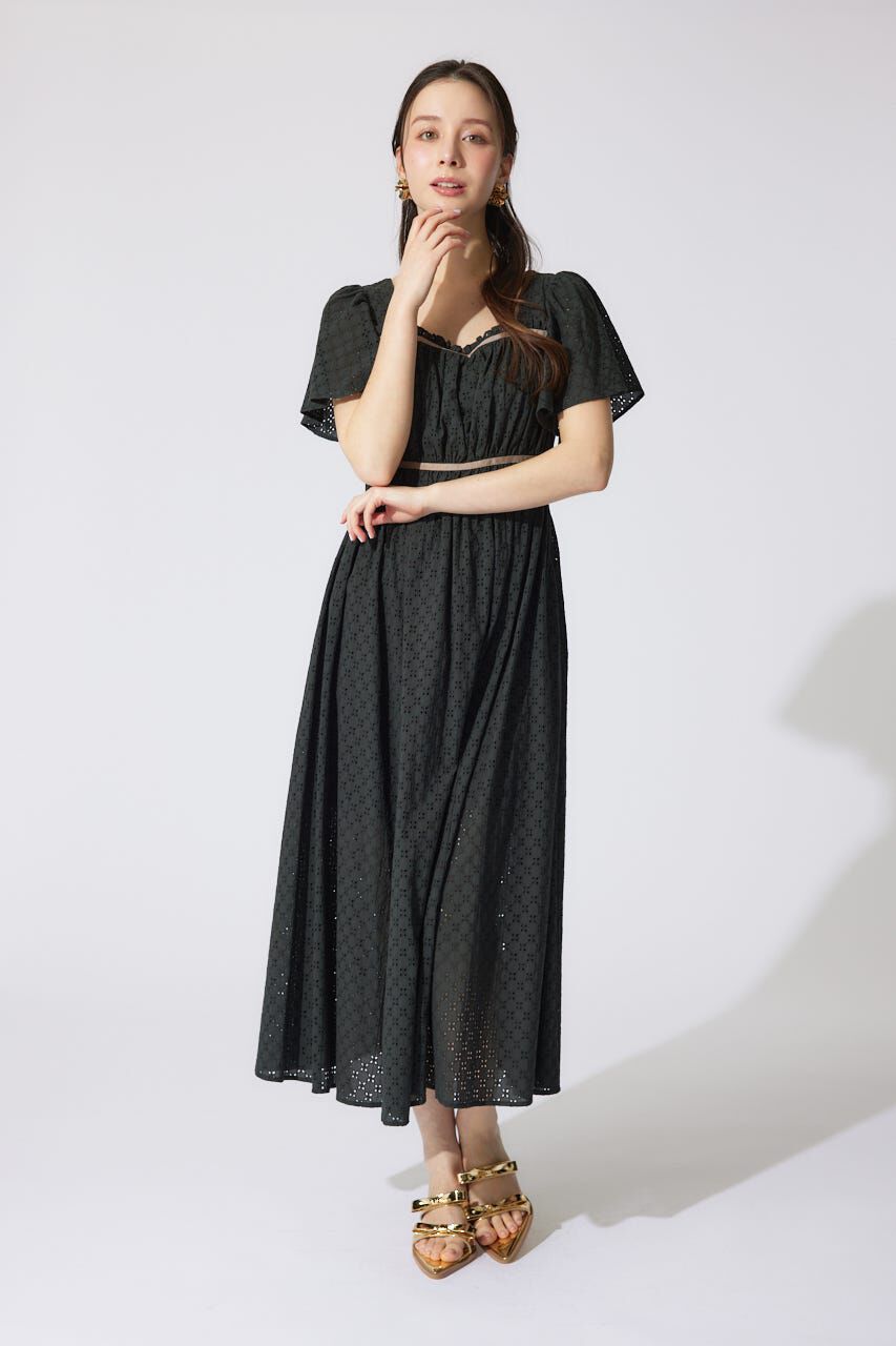 rienda「コットンレースフレアワンピース」|ワンピース|