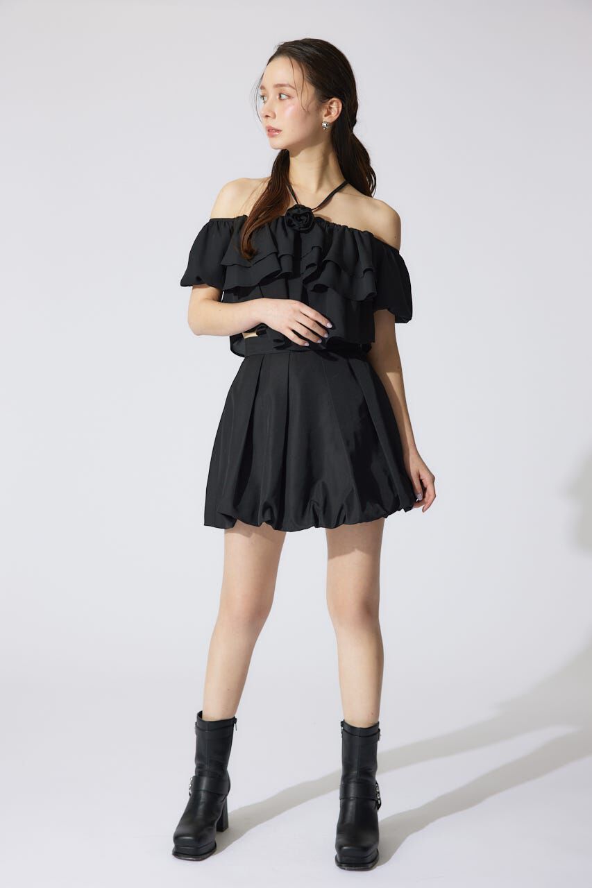 rienda「バルーンミニジャストウエストスコートショートパンツ」|その他|