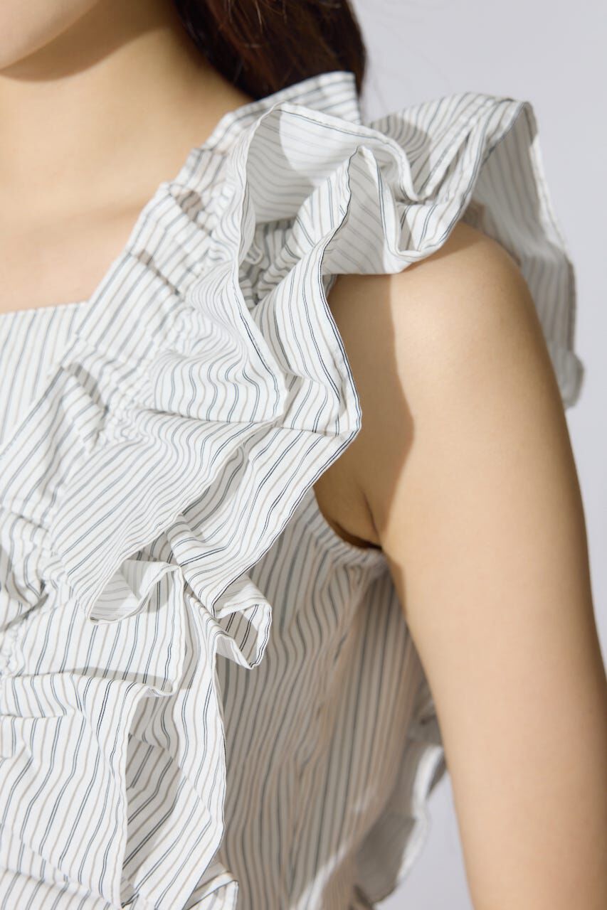 rienda「ダブルフリルブラウス」|シャツ・ブラウス|